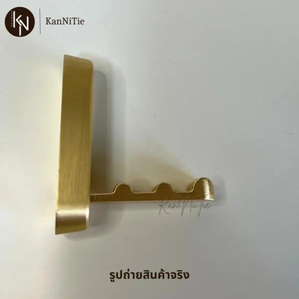 ฮุกตะขอแขวนผ้าทรงโค้งมนซ่อนพับได้ ติดผนัง สีทองด้าน ROUNDED HIDDEN WALL HOOK HANGER H08 - Image 11