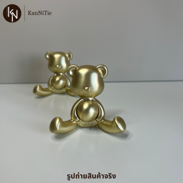 ฮุกตะขอแขวนเสื้อผ้าติดผนังรูปหมี สีทองด้าน BEAR WALL HOOK HANGER H34A - Image 13